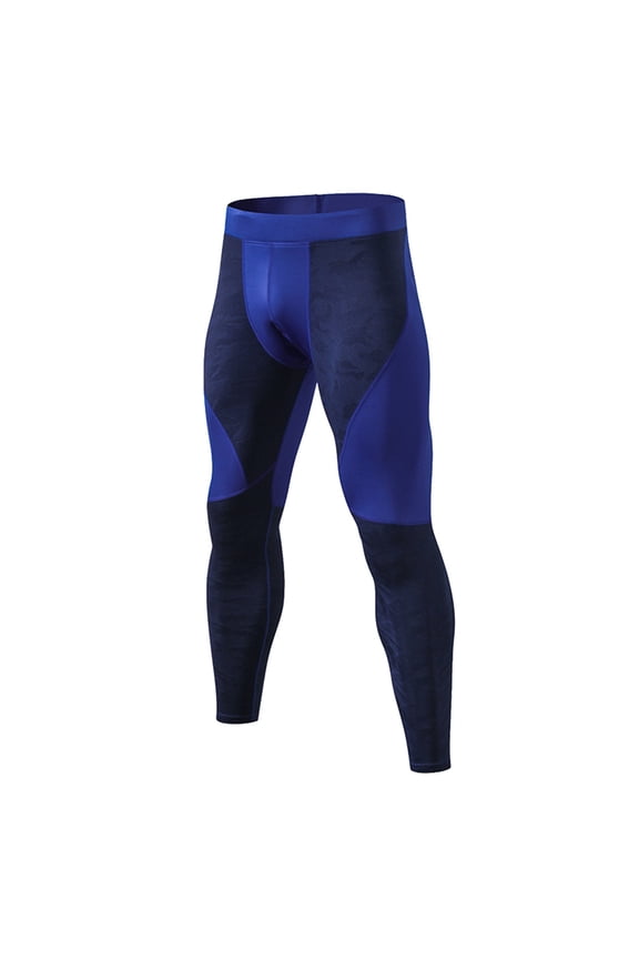 Mens Athletic Pants High Waist Waistband Leggings Compression Fabric 4-Way Stretch Quick Dry high waist Yoga Gym Training Pants