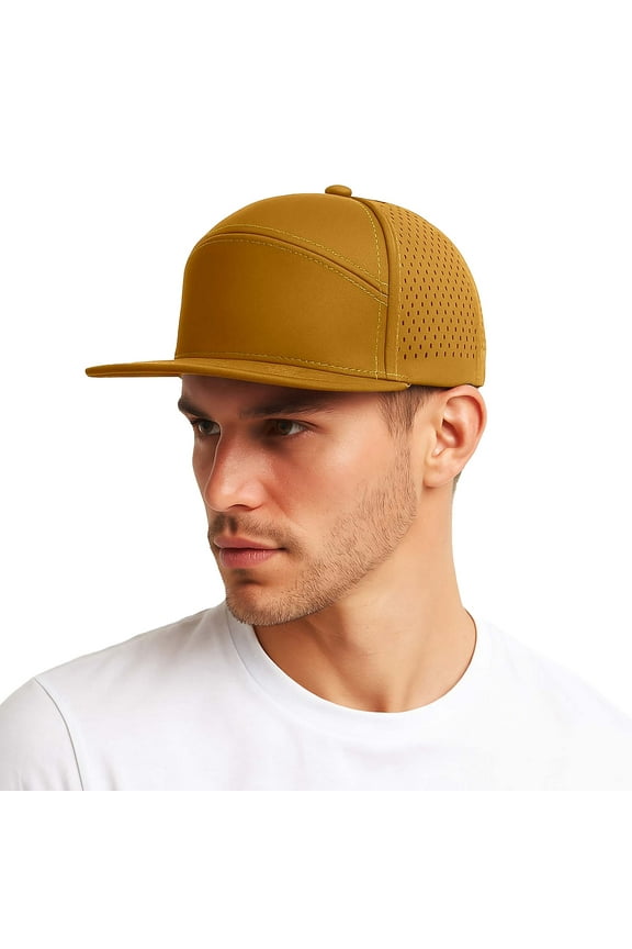 Mens Baseball Cap Perforated Side Detail Breathable Mesh Baseball Cap Lightweight Casual Outdoor & Sports Sun Protection Cap