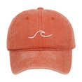 thumbnail image 1 of Bibifish Mens Womens Baseball Cap Ocean Wave Embroidered Pattern Vintage Washed Retro Beach Travel Hats, 1 of 3