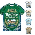 thumbnail image 1 of Bibifish Mens German Oktoberfest T Shirts Short Sleeve Crew Neck Bavaria Castle Print Tees Heritage Fest Holiday Wear Tops, 1 of 4