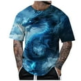thumbnail image 1 of Bibifish Mens Graphic T-Shirts Crew Neck Short Sleeve Graphic Print Tees Soft Casual Streetwear Loose Fit Tee Shirts, 1 of 4