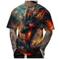 thumbnail image 1 of Bibifish Mens Graphic T-Shirts Crew Neck Short Sleeve Graphic Print Tees Soft Casual Streetwear Loose Fit Tee Shirts, 1 of 4
