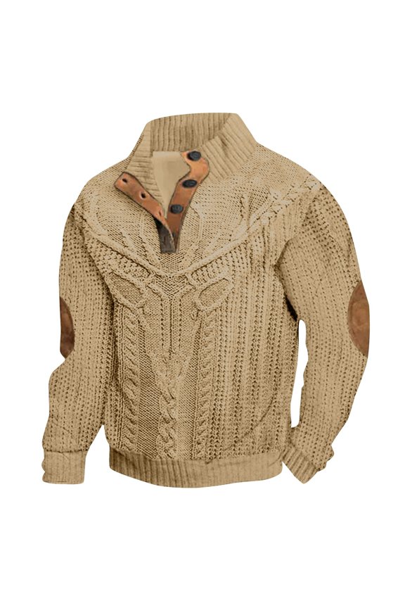 Mens Hoodies Cable Knit Pullover Hoodie Half-Zip Neck Soft Regular Fit Sweatshirts Casual Office Daily Hangout Classic Comfortable Pullover Tops