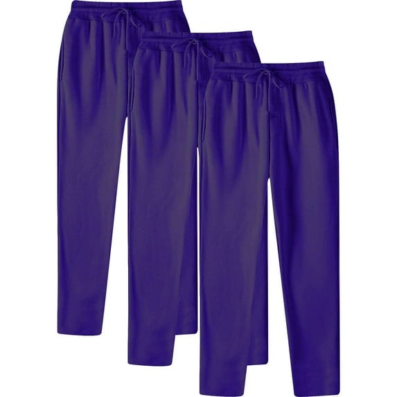 Bibifish Mens Pants Casual Solid Color Drawstring Elastic Waist Trousers Oversized Autumn Winter Lightweight Sports Workout Pants With Pockets 3 Pcs