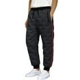 thumbnail image 1 of Bibifish Mens Pants Winter Warm Relaxed Fit Padded Trousers Casual Letter Print Outdoor And Indoor Activities Jogger Pants With Multiple Pockets, 1 of 5