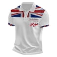 thumbnail image 1 of Bibifish Mens Polo Shirts Short Sleeve Falklands War Text Map UK Flag Print Casual Shirts Classic Fit Daily Tops, 1 of 3