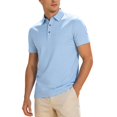 thumbnail image 1 of Bibifish Mens Polo Shirts Short Sleeve Pocket Classic Fit Casual Shirts Daily Work Wear Lightweight Tops, 1 of 8