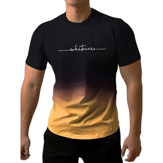 Bibifish Mens Short Sleeve Crew Neck Tee Shirt Minimal Letter Print ...