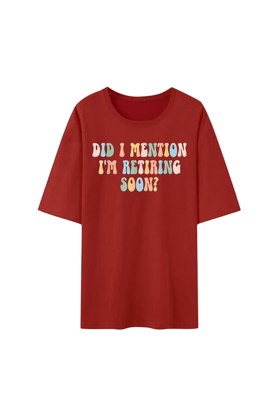 Mens T-Shirt Graphic Retirement Print Crew Neck Short Sleeve Oversized Fit Tee Humorous Work Themed Casual Wear Top