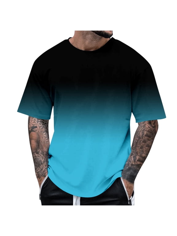 Mens T Shirts Short Sleeve Crew Neck Graffiti Character Back Print Tees Y2K Hop Oversized Black Tops