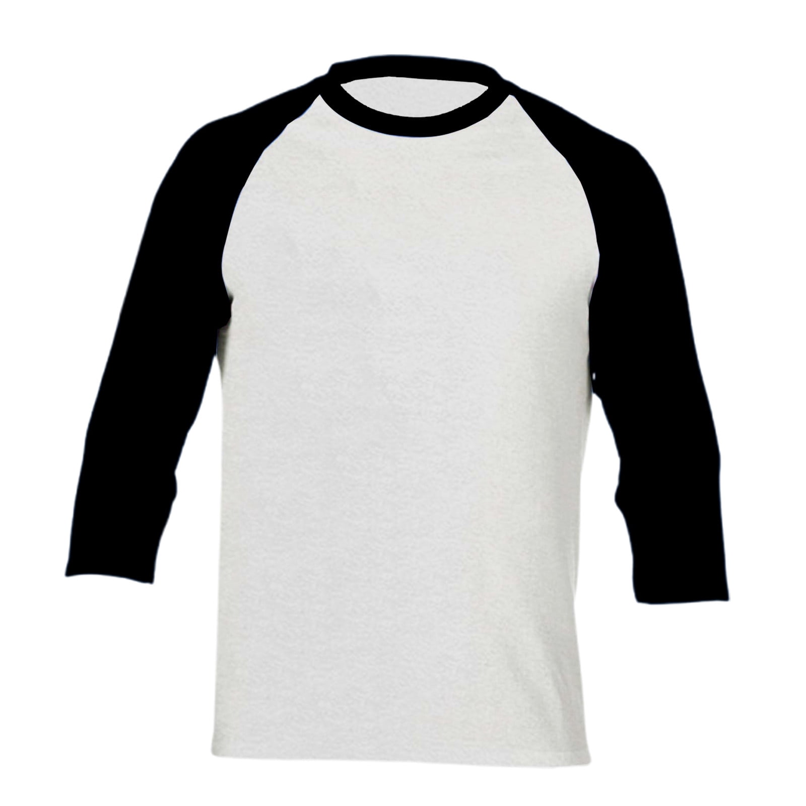 Bibifish Mens T-Shirt Stretchy Raglan Sleeve Crew Neck Three-Quarter Length Regular Tshirts Casual Daily Baseball Style Tee