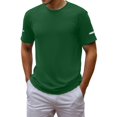 thumbnail image 1 of Bibifish Mens T-Shirts Curved Hem Solid Color Casual Tee Tops Crew Neck Short Sleeve Tees, 1 of 4