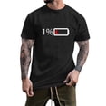 thumbnail image 1 of Bibifish Mens T-Shirts Letter Graphic Printed Casual Streetwear Tee Tops Crew Neck Short Sleeve Daily Tees, 1 of 3