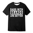 thumbnail image 1 of Bibifish Mens T-Shirts Loose Fit Crew Neck Block Letter Print Tshirts Casual Daily Short Sleeve Comfort Tee Tops, 1 of 4