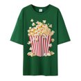 thumbnail image 1 of Bibifish Mens T-Shirts Loose Fit Crew Neck Popcorn Graphic Print Tshirts Casual Trendy Short Sleeve Daily Tee Tops, 1 of 3