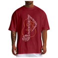 thumbnail image 1 of Bibifish Mens T-Shirts Loose Fit Crew Neck Short Sleeve Minimal Print Tshirts Casual Daily Basic Tee Tops, 1 of 5