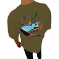 thumbnail image 1 of Bibifish Mens T-Shirts Loose Fit Landscape Graphic Print Tshirts Street Style Fall Casual Short Sleeve Tee Tops, 1 of 7