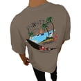 thumbnail image 1 of Bibifish Mens T-Shirts Loose Fit Landscape Graphic Print Tshirts Street Style Fall Casual Short Sleeve Tee Tops, 1 of 7
