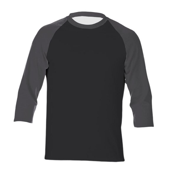 Bibifish Mens Raglan 3/4 Sleeve T-Shirts Color Block Crew Neck Soft Casual Undershirt Retro Baseball Style Everyday Tee Shirt