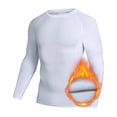 thumbnail image 1 of Bibifish Mens T-Shirts Slim Fit Lined Long Sleeve Tees Winter Warm Thermal Workout Tshirts, 1 of 5