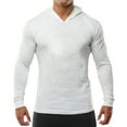 thumbnail image 1 of Bibifish Mens T-Shirts Solid Slim Fit Crew Neck Tee Tops Long Sleeve Close Fit Sports Tshirts, 1 of 4