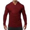 thumbnail image 1 of Bibifish Mens T-Shirts Solid Slim Fit Crew Neck Tee Tops Long Sleeve Close Fit Sports Tshirts, 1 of 6