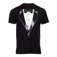 thumbnail image 1 of Bibifish Mens Graphic T-Shirts Crew Neck Short Sleeve Tuxedo Print T Shirts Soft Casual Party Streetwear Novelty Tee Shirt, 1 of 4