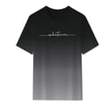 thumbnail image 1 of Bibifish Mens Tops Ombre Brown To White Whatever Print Tshirts Slim Fit Short Sleeve Crew Neck Casual Daily Outdoor Streetwear Fashion Graphic Tees, 1 of 4