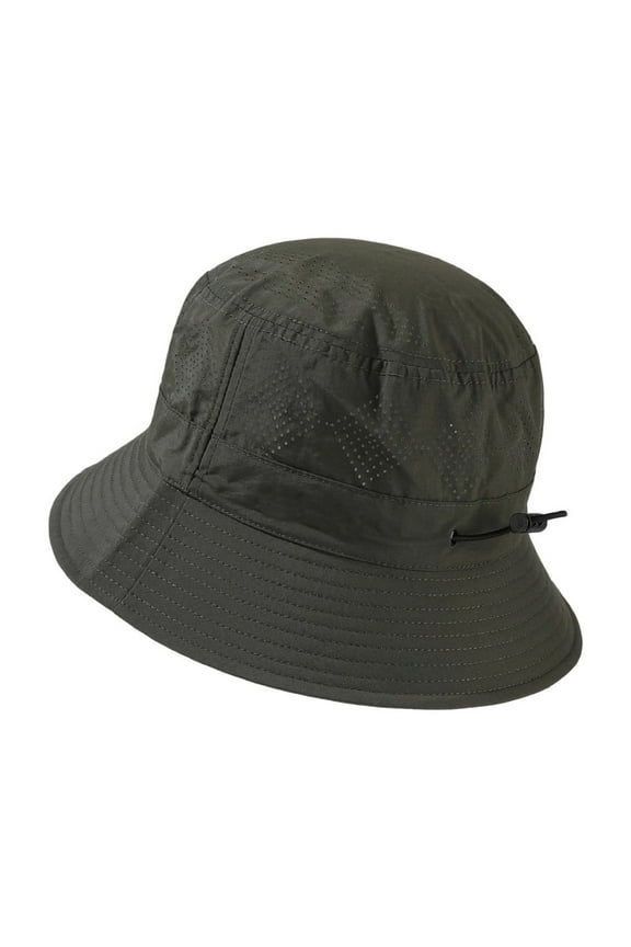 Mens Womens Bucket Hat Perforated Breathable Holes Adjustable Drawstring Hat Lightweight Casual Daily Travel Outdoor Activities Sunshade Cap