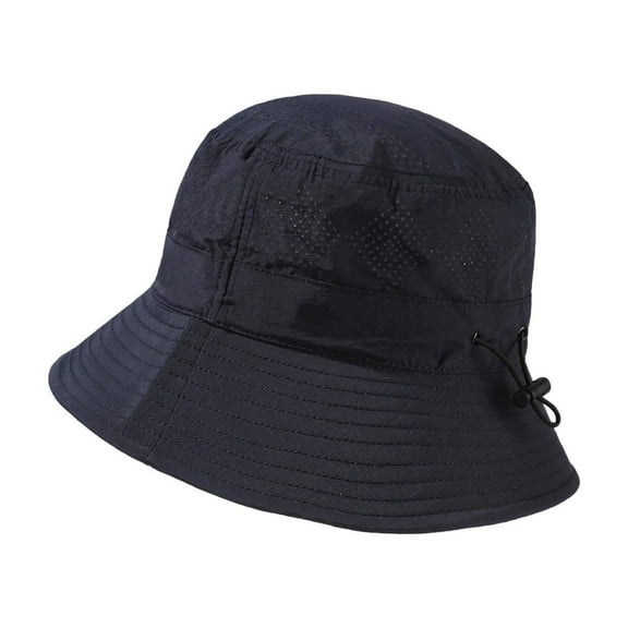 Bibifish Mens Womens Bucket Hat Perforated Breathable Holes Adjustable Drawstring Hat Lightweight Casual Daily Travel Outdoor Activities Sunshade Cap