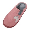 thumbnail image 1 of Bibifish Mens Womens Fall Fuzzy Slippers Non Slip Thick Wear Resistant Sole Slip On Fleece Lined Indoor Home Winter Slippers, 1 of 9