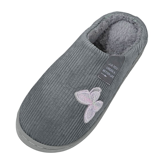 Bibifish Mens Womens Fall Fuzzy Slippers Non Slip Thick Wear Resistant Sole Slip On Fleece Lined Indoor Home Winter Slippers