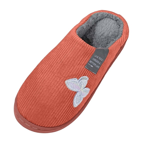 Bibifish Mens Womens Fall Fuzzy Slippers Non Slip Thick Wear Resistant Sole Slip On Fleece Lined Indoor Home Winter Slippers