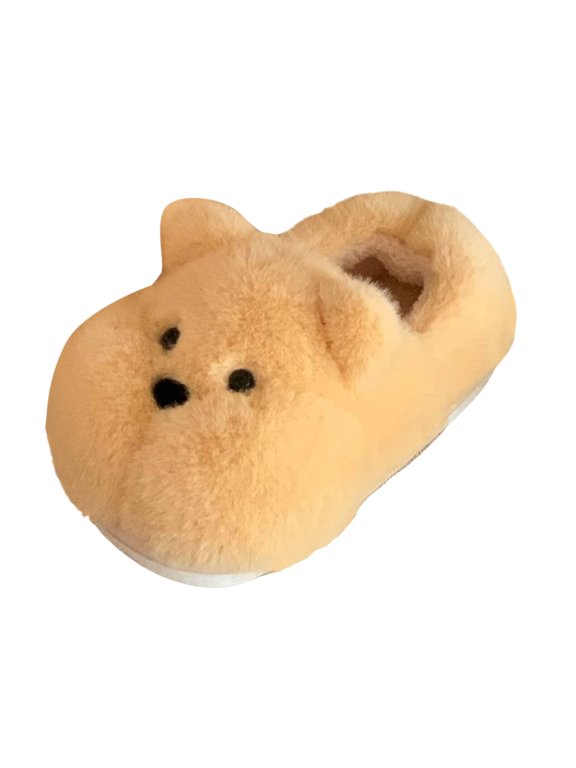 Mens Womens Fuzzy Slippers Bear Bear Cute Animal Heel Coverage Upper Closed Heel Non Slip Slip On Warm Wear Indoor Home Winter Slippers