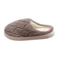 thumbnail image 1 of Bibifish Mens Womens Fuzzy Slippers Cute Wave Pattern Thick Sole Warm Indoor House Slippers Indoor Plush Slippers, 1 of 5