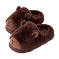thumbnail image 1 of Bibifish Mens Womens Fuzzy Slippers Festive Capybara Print Soft Plush Lined Slip On Non Slip Warm Wear Indoor Home Winter Slippers, 1 of 6