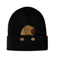 thumbnail image 1 of Bibifish Mens Womens Knit Beanie Winter Embroidery Pattern Thermal Autumn Cold Weather Slouch Casual Beanies, 1 of 3