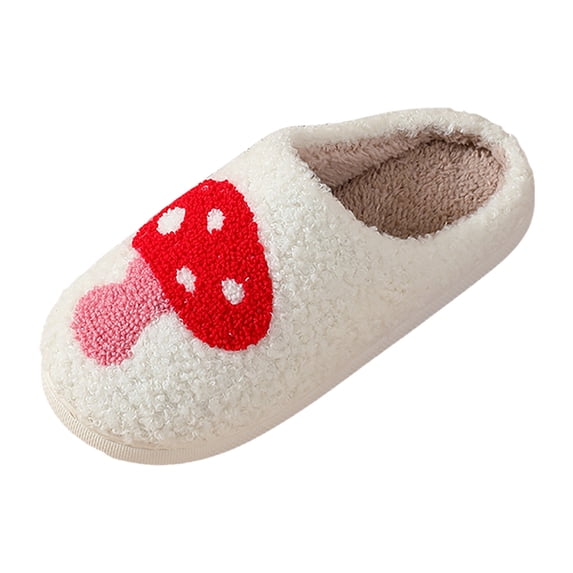 Bibifish Mens Womens Plush Slippers Lovely Cartoon Winter House Slippers Thick Sole Warm Indoor Fuzzy Slippers