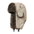 thumbnail image 1 of Bibifish Mens Womens Trooper Hat Winter Windproof Ear Flap Waterproof Cold Weather Outdoor Ski Casual Hats, 1 of 3