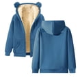 thumbnail image 1 of Bibifish Mens Womens Zip Up Hoodie Tops Solid Color Full Zip Fleece Lined Sweatshirts Warm Cozy Unisex Winter Jackets With Side Pockets, 1 of 7