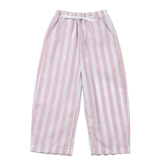 Bibifish Toddler Boys Casual Pants Vertical Stripes Drawstring Elastic Waist Side Pockets Fall Winter for kids