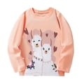thumbnail image 1 of Bibifish Toddler Girls Long Sleeve Tops Casual Shirt Tops Cute Animal Print Toddler Comfortable Loose Fit Tees Daily Wear Pullover Tees, 1 of 9