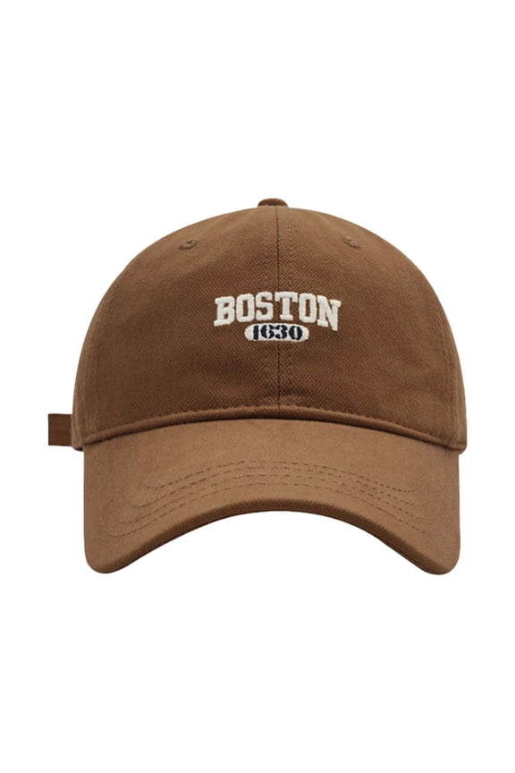Unisex Men Women Beige Baseball Cap BOSTON 1630 Embroidered Logo Cap Soft Lightweight Breathable Casual Daily Commute Outdoor Sun Protection Cap