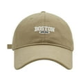 thumbnail image 1 of Bibifish Unisex Men Women Beige Baseball Cap BOSTON 1630 Embroidered Logo Cap Soft Lightweight Breathable Casual Daily Commute Outdoor Sun Protection Cap, 1 of 2