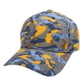 thumbnail image 1 of Bibifish Unisex Men Women Blue-Green Camo Baseball Cap Denim Texture Stitched Detail Baseball Cap Lightweight Breathable Casual Outdoor Hiking Sun Protection Cap, 1 of 3