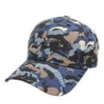 thumbnail image 1 of Bibifish Unisex Men Women Blue-Green Camo Baseball Cap Denim Texture Stitched Detail Baseball Cap Lightweight Breathable Casual Outdoor Hiking Sun Protection Cap, 1 of 3