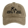 thumbnail image 1 of Bibifish Unisex Men Women Vintage Baseball Cap Saint Barth West Indies Letter Print Palm Tree Graphic Cap Retro Style Washed Casual Vacation & Beach Cap, 1 of 4