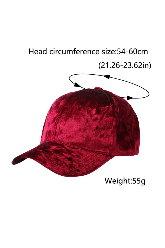 Women Baseball Caps Crushed Velvet Solid Color Baseball Caps