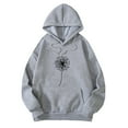 thumbnail image 1 of Bibifish Women Graphic Hoodies Casual Autumn Long Sleeve Pullover Tops Dandelion Print Stylish Hooded Sweatshirts For Daily Wear, 1 of 7