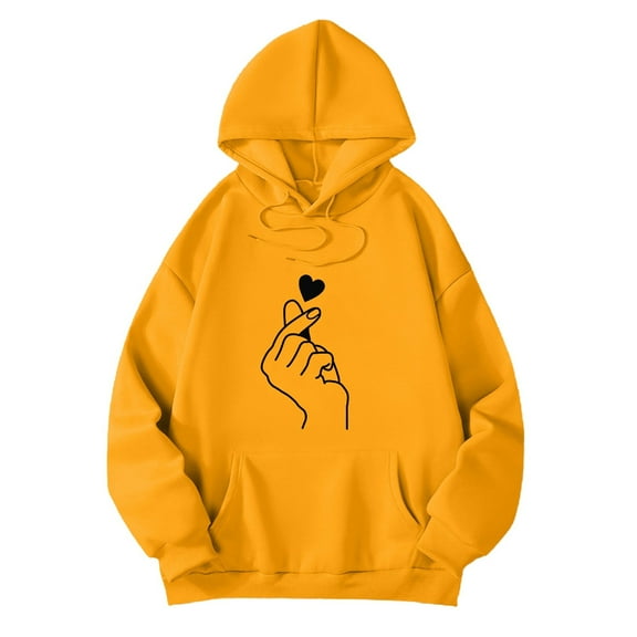 Bibifish Women Graphic Hoodies Casual Autumn Long Sleeve Pullover Tops Funny Printed Stylish Hooded Sweatshirts For Daily Wear